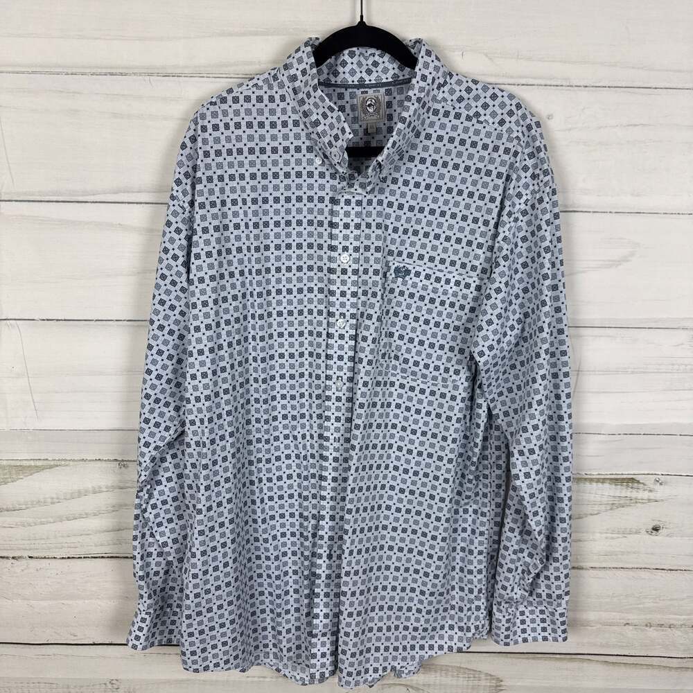 Cinch Men's Medallion Print Long Sleeve Button-Down Stretch Western Shirt